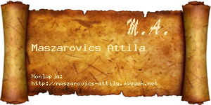 Maszarovics Attila névjegykártya